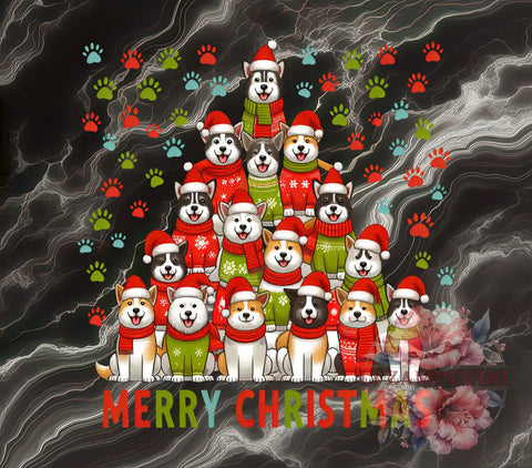 Christmas Dogs, Merry Christmas, PNG Download, Digital Sublimation, Dog Lover Gift, Holiday Decor, Cute Dog Graphics, Festive Pet Design Sublimation Li Zamperini 