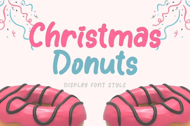 Christmas Donuts Font Prasetya Letter 