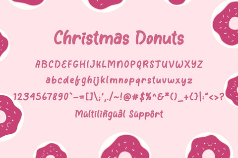 Christmas Donuts Font Prasetya Letter 