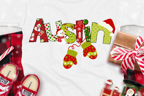 Christmas Doodle Alphabet, Snowman Set With Clipart PNG SVG Crafty Mama Studios 