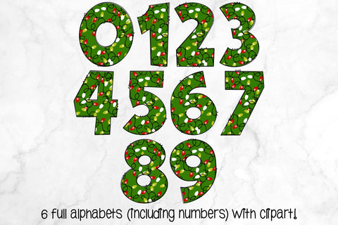 Christmas Doodle Alphabet, Snowman Set With Clipart PNG SVG Crafty Mama Studios 