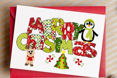 Christmas Doodle Alphabet, Snowman Set With Clipart PNG SVG Crafty Mama Studios 