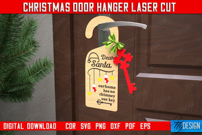 Christmas Door Hanger | Porch Sign | Holiday Decorations | Home Decor | CNC File SVG Fly Design 
