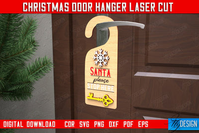 Christmas Door Hanger | Porch Sign | Holiday Decorations | Home Decor | CNC File SVG Fly Design 