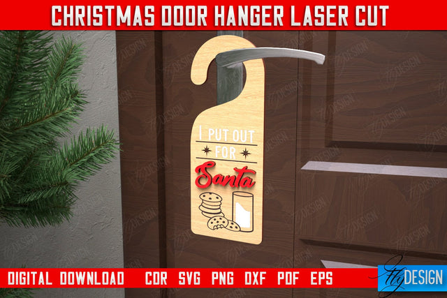 Christmas Door Hanger | Porch Sign | Holiday Decorations | Home Decor | CNC File SVG Fly Design 