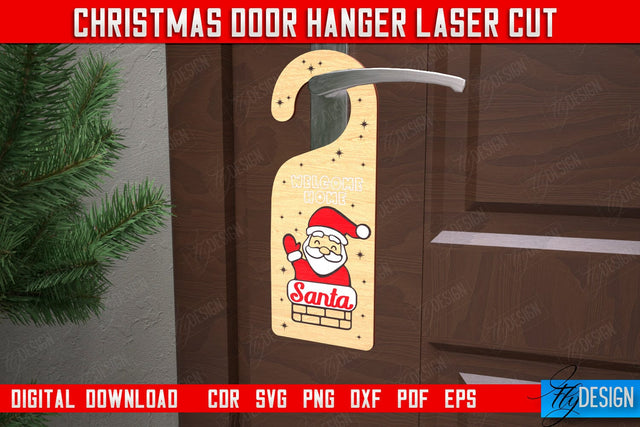 Christmas Door Hanger | Porch Sign | Holiday Decorations | Home Decor | CNC File SVG Fly Design 