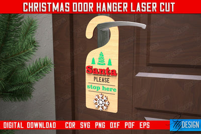 Christmas Door Hanger | Porch Sign | Holiday Decorations | Home Decor | CNC File SVG Fly Design 