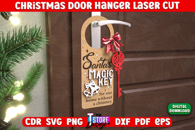 Christmas Door Hanger | Porch Sign | Holiday Decorations | Home Decor | CNC File SVG The T Store Design 