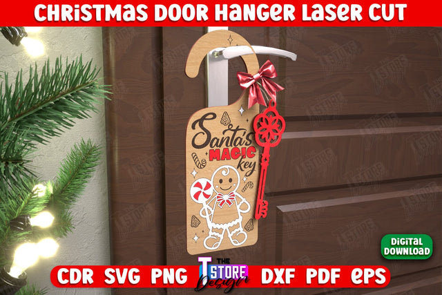 Christmas Door Hanger | Porch Sign | Holiday Decorations | Home Decor | CNC File SVG The T Store Design 