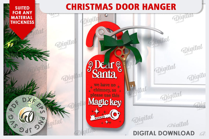 Christmas Door Hangers Laser Cut Bundle. Christmas Decor SVG - So Fontsy