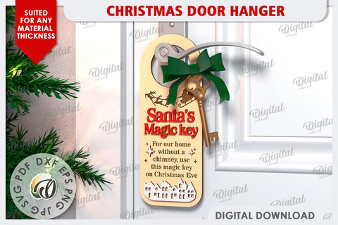 Christmas Door Hangers Laser Cut Bundle. Christmas Decor SVG SVG Evgenyia Guschina 