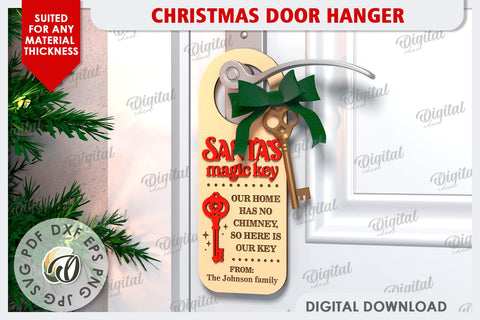 Christmas Door Hangers Laser Cut Bundle. Christmas Decor SVG SVG Evgenyia Guschina 