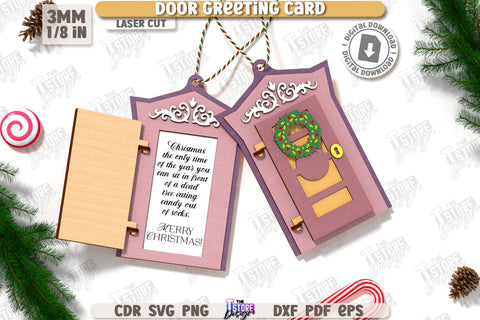 Christmas Door Ornaments Laser Cut Bundle | Christmas Greeting Cards Set | Christmas Tree Toys | Christmas Decorations | Holidays | CNC Files SVG The T Store Design 