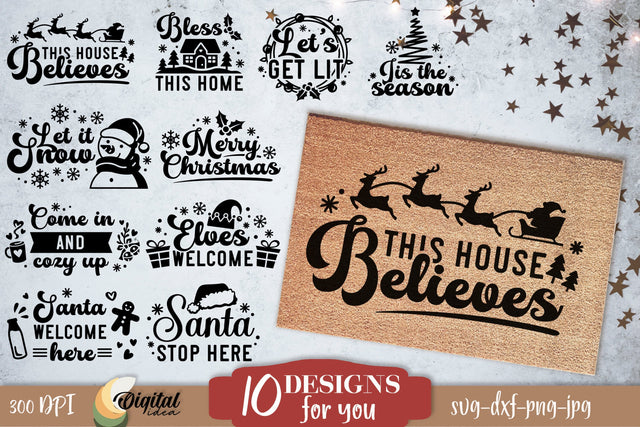 Christmas Doormat Bundle SVG. Merry Christmas SVG SVG Evgenyia Guschina 
