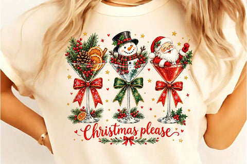 Christmas Drinks Santa Snowman PNG Sublimation SVGista 