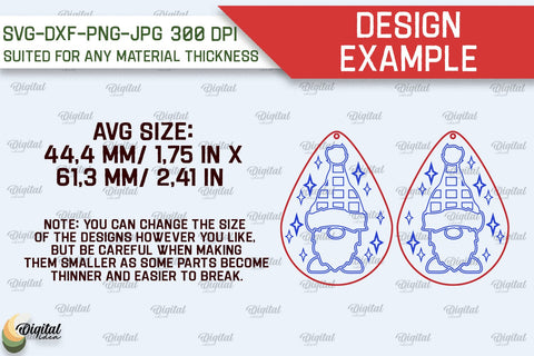 Christmas Drop Earrings Laser Cut Bundle. XMas Earrings SVG SVG Evgenyia Guschina 