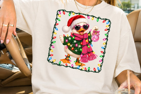 Christmas Duck Heart Sunglasses PNG Sublimation nirmal108roy 