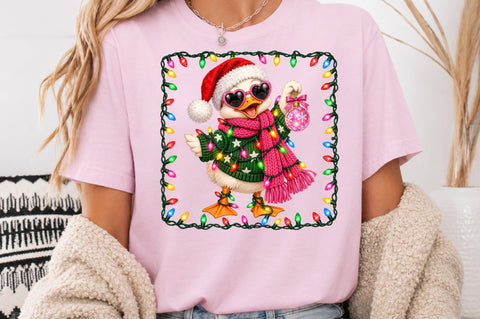 Christmas Duck Heart Sunglasses PNG Sublimation nirmal108roy 
