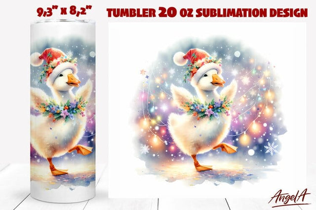 Christmas duck tumbler wrap sublimation, funny farm animals Sublimation Angelina Semenova 