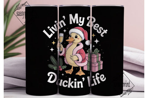Christmas Duckling 20oz Tumbler Wrap Sublimation sassyprint 