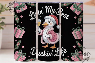 Christmas Duckling 20oz Tumbler Wrap Sublimation sassyprint 