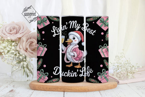 Christmas Duckling 20oz Tumbler Wrap Sublimation sassyprint 