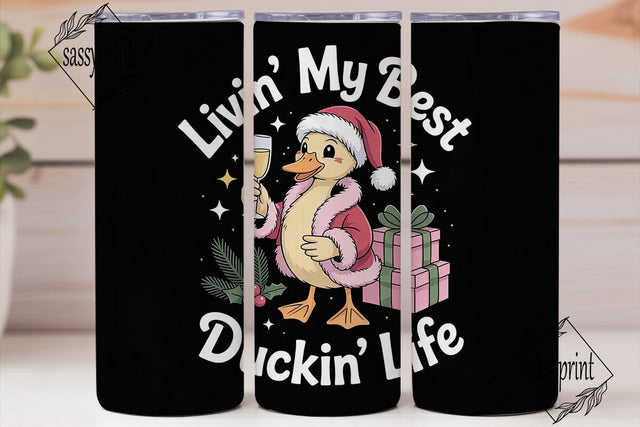 Christmas Duckling 20oz Tumbler Wrap Sublimation sassyprint 