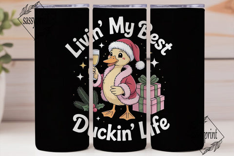 Christmas Duckling 20oz Tumbler Wrap Sublimation sassyprint 