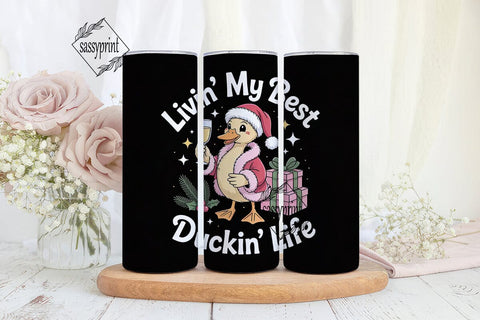 Christmas Duckling 20oz Tumbler Wrap Sublimation sassyprint 