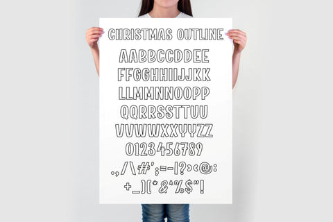 Christmas Duo Font SVG, OTF, TTF | Christmas Letters | Winter Alphabet | Christmas Outline, Bold, Duo SVG TonisArtStudio 