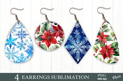 Christmas Earring Sublimation PNG. Earring Sublimation Design PNG Sublimation Olga Terlyanskaya 