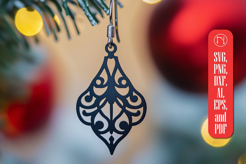 Christmas Earring SVG cut file SVG MD JOYNAL ABDIN 