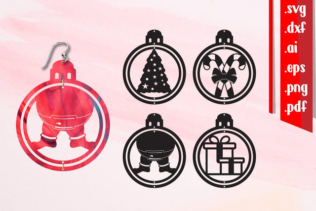 Christmas Earrings 1 SVG zafrans studio 