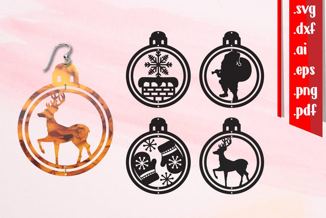 Christmas Earrings 2 SVG zafrans studio 