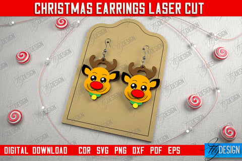 Christmas Earrings Bundle | Jewelry | Christmas Gift | Holiday Gift Idea | CNC Files SVG Fly Design 