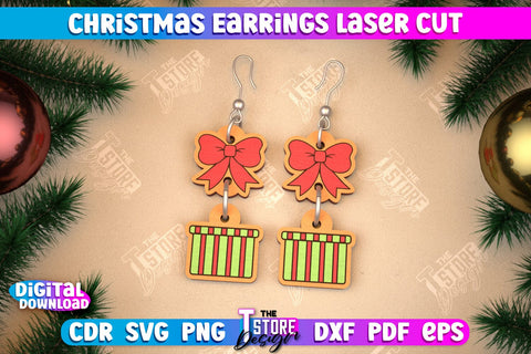 Christmas Earrings Bundle | Jewelry Design | Christmas Gift Idea | CNC Files SVG The T Store Design 