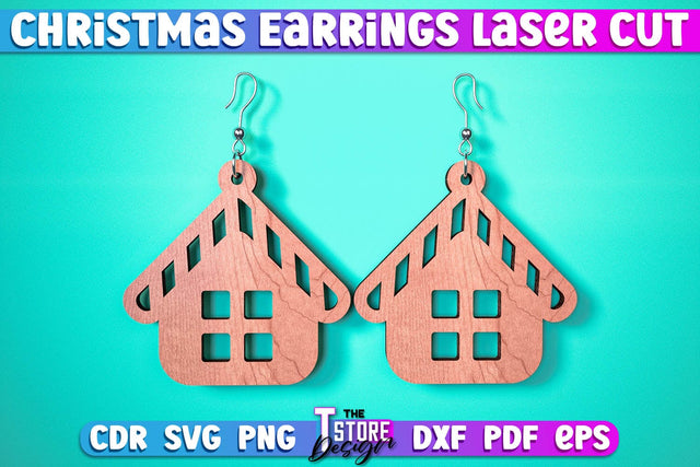Christmas Earrings | Jewelry Design | Christmas Gift Idea | CNC File SVG The T Store Design 