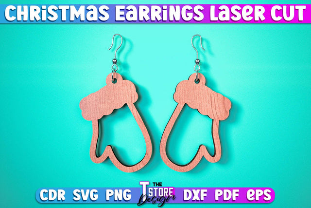 Christmas Earrings | Jewelry Design | Christmas Gift Idea | CNC File SVG The T Store Design 
