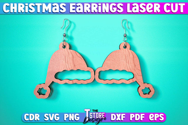 Christmas Earrings | Jewelry Design | Christmas Gift Idea | CNC File SVG The T Store Design 