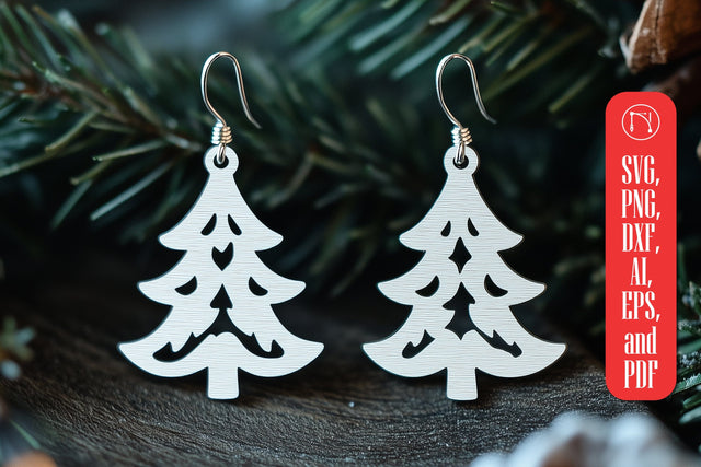 Christmas Earrings Laser Cut SVG Cut File SVG MD JOYNAL ABDIN 