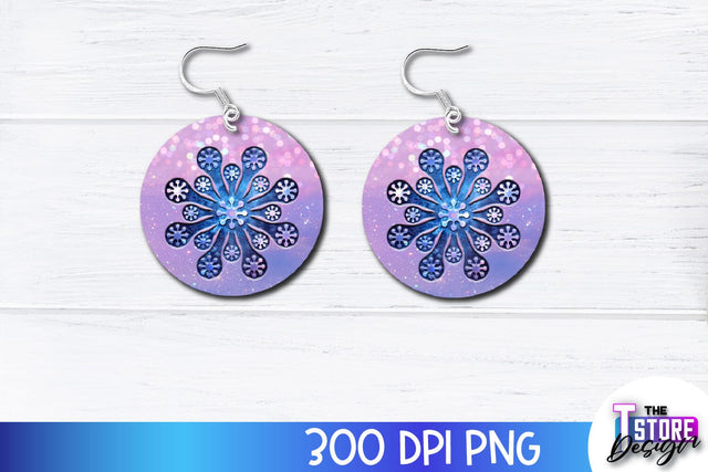 Christmas Earrings Sublimation Design | Accessories PND Design | Earrings PNG Sublimation The T Store Design 