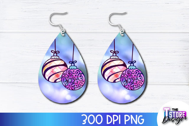 Christmas Earrings Sublimation Design | Accessories PND Design | Earrings PNG Sublimation The T Store Design 