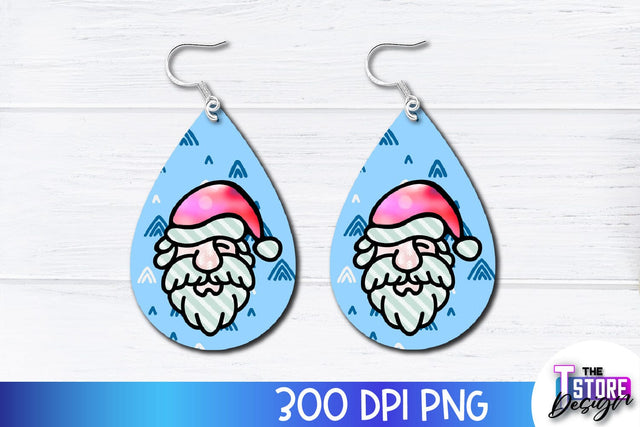 Christmas Earrings Sublimation Design | Accessories PND Design | Earrings PNG Sublimation The T Store Design 