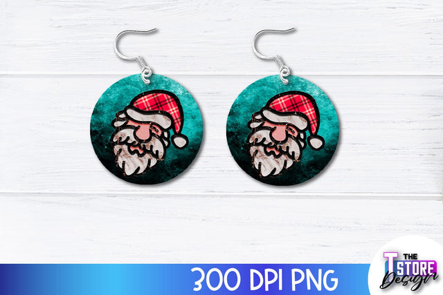 Christmas Earrings Sublimation Design | Accessories PND Design | Earrings PNG Sublimation The T Store Design 