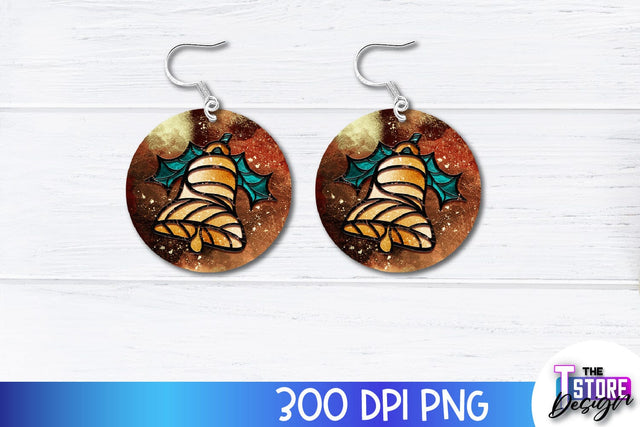 Christmas Earrings Sublimation Design | Accessories PND Design | Earrings PNG Sublimation The T Store Design 