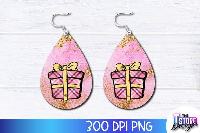 Christmas Earrings Sublimation Design | Accessories PND Design | Earrings PNG Sublimation The T Store Design 