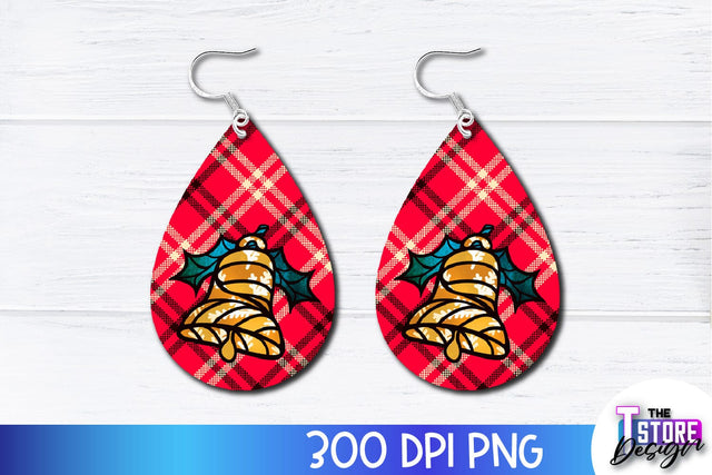 Christmas Earrings Sublimation Design | Accessories PND Design | Earrings PNG Sublimation The T Store Design 
