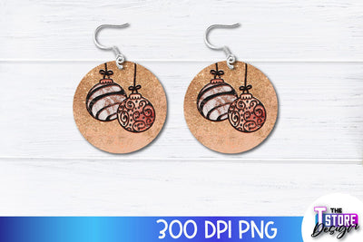 Christmas Earrings Sublimation Design | Accessories PND Design | Earrings PNG Sublimation The T Store Design 
