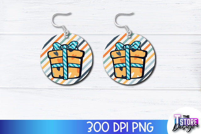 Christmas Earrings Sublimation Design | Accessories PND Design | Earrings PNG Sublimation The T Store Design 