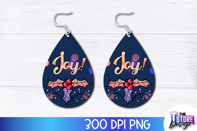 Christmas Earrings Sublimation Design | Accessories PND Design | Earrings PNG Sublimation The T Store Design 